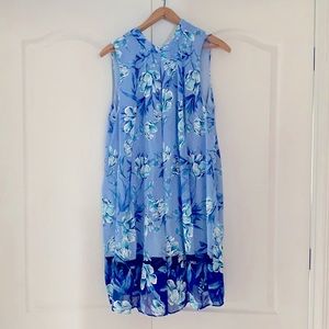 Vibrant Blue Floral Print Dress from Lane Bryant
